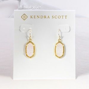 Kendra Scott Lee Iridescent Drusy Earrings New Dust Bag Included